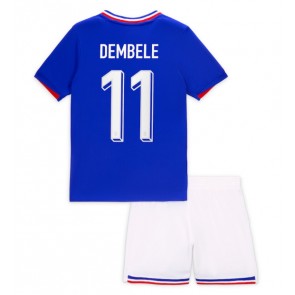 Francie Ousmane Dembele #11 Dětské Domácí dres komplet ME 2024 Krátký Rukáv (+ trenýrky)